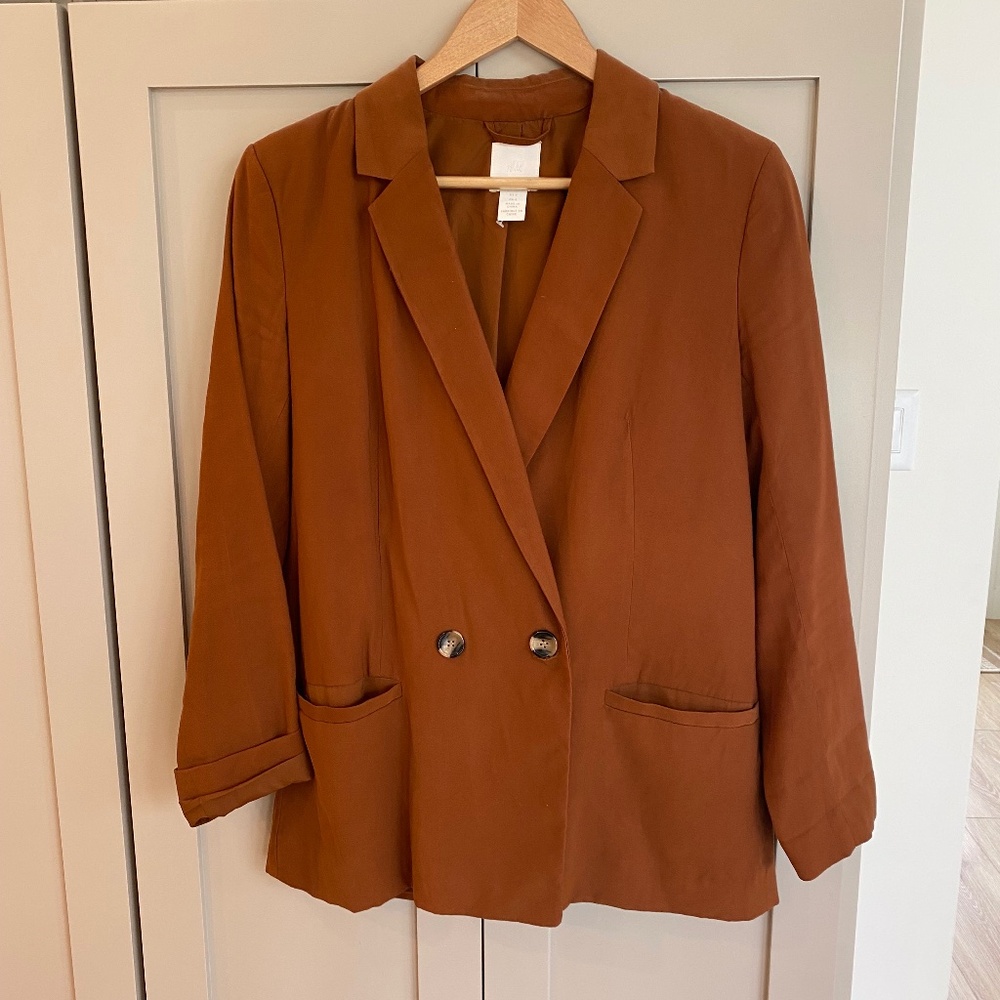 Rust Double breasted blazer